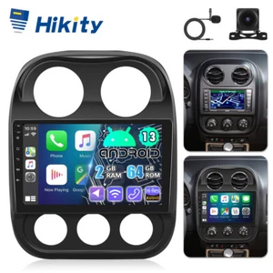 Autoradio Android 10" 2+64GB Apple CarPlay per Jeep Compass MK49 11-16 GPS Navi - Foto 1 di 14