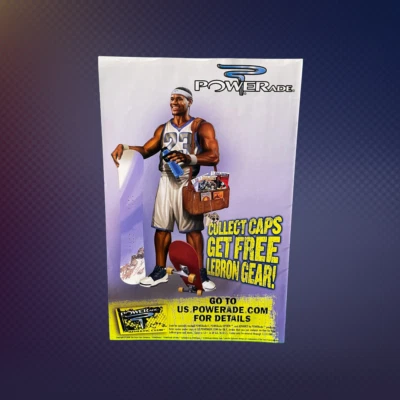 Diadema Lebron James Powerade anuncio impreso original años 2000 tapas promocionales equipo 2006 Foto 1 de 2