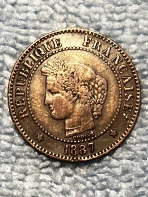 France - 2 Centimes 1887 A - Image 1 of 2