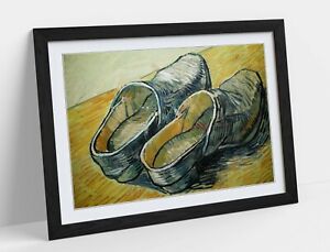 VINCENT VAN GOGH "STILL LIFE WOODEN SHOES" -FRAMED WALL ART PICTURE PRINT