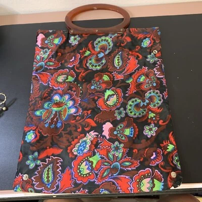 Vintage 60s Psychedelic Folding Tote Clutch - Image 1 of 4