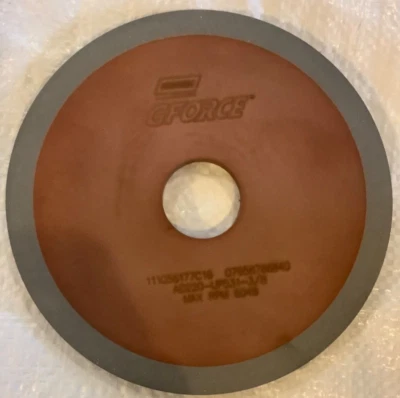 Norton Gforce Fluting Diamond Wheel, AD220-UP531-3/8, 6” X 1/4” X 1 1/4” - Image 1 of 4