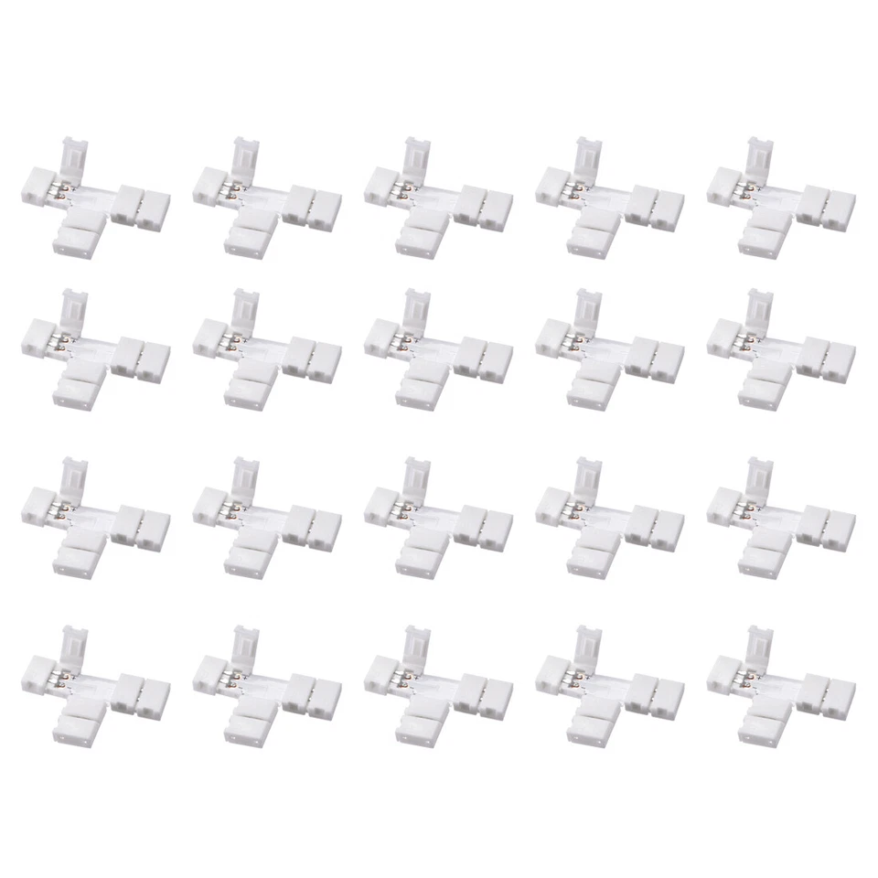 8mm 2P Conector Led Forma-T Para Luces Conductoras De Solo Color 3528 Led 20Pcs - Imagen 1 de 3