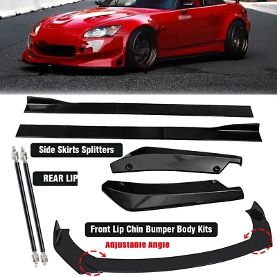 For Honda S2000 2000-2019 Front Bumper Spoiler Splitter Body Kit  86.6" Side - Изображение 1 из 4
