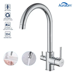 3 Wege Küchenarmatur Wasserhahn mit Osmoseanlage Wasserfilter Trinkwasserhahn - Bild 1 von 11