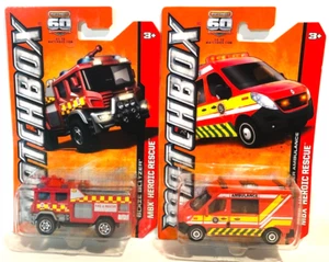 Matchbox 60TH Anniversary MBX Fire Engine & Ambulance Set (2) Neu 2012 - Bild 1 von 1