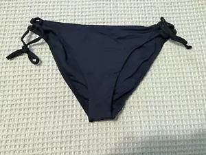 full cut NEW black lined L SPACE swimsuit bikini bottom size large - Picture 1 of 1