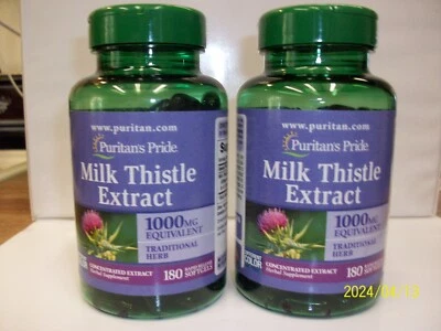 Cardo mariano (silimarina) 1000 mg 180 cápsulas blandas (2 Btl.) Foto 1 de 3