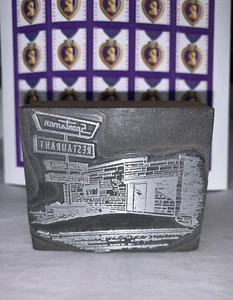 Vintage Original Buchdruck Holzdruck Typ Restaurant Cocktail Lounge  - Bild 1 von 9