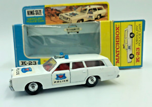 Matchbox Lesney King Size Mercury Police Car Commuter K-23. Boxed. 1/43