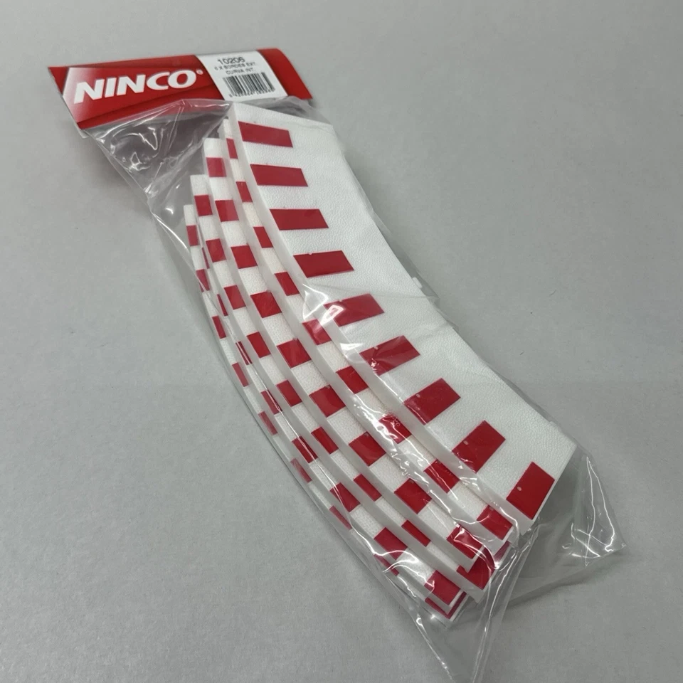 1x Ninco #10206 EXTERIOR Borde Blanco/Rojo 45 Curva de Arco 6 piezas - NUEVO Foto 1 de 3