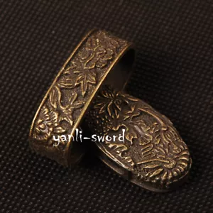 Aleación de crisantemo Kashira Butt Cap empuñadura cuello fuchi para espada katana japonesa - Imagen 1 de 3