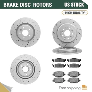 Front Rear Disc Brake Rotors &Ceramic Pads for 2009 - 2011 2012-2019 Ford Flex - Picture 1 of 6