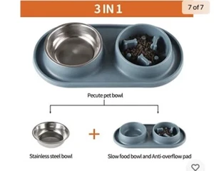 AngelLike Slow Feeder Dog Bowls Bloat Stop Pet Bowl Eco-Friendly Non-Toxic No Ch - Picture 1 of 7