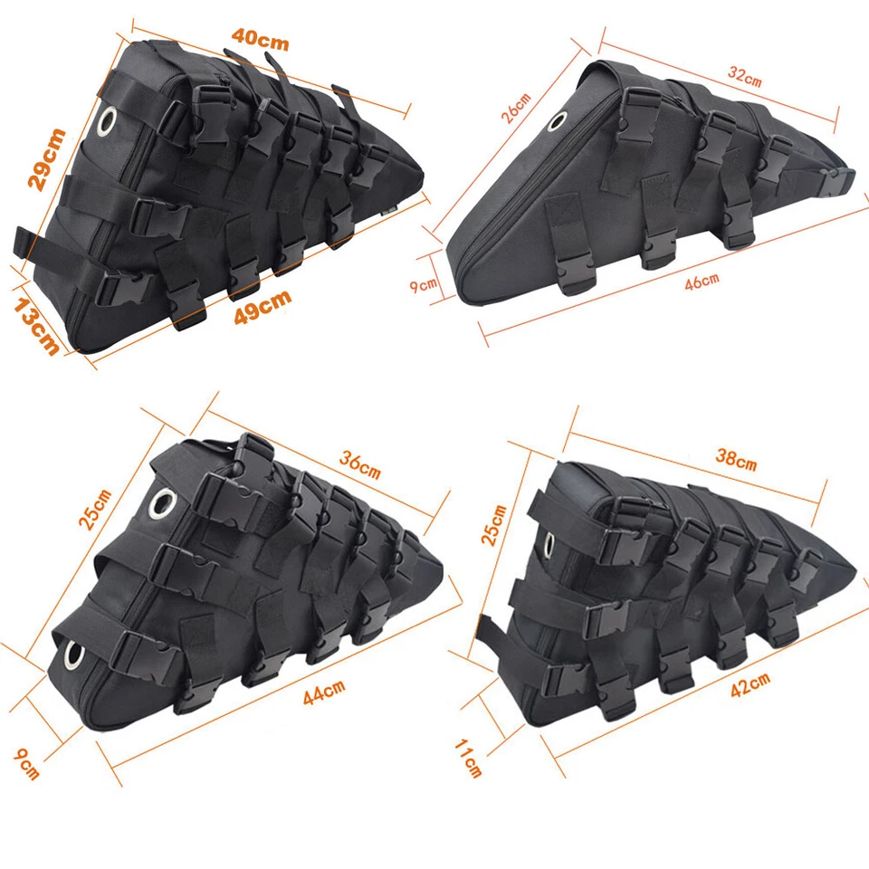 Large Capacity Buckle Mountain Bike Triangle Tube Frame Bag Pack Battery 48v 52v - Image 1 of 1