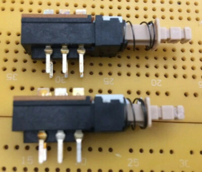 2 Pole Double Throw DPDT Push Button Switch Latching 0.5A PCB Pins Non-Shorting - Image 1 of 2