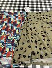 LuLaRoe Azure Skirt Lot Of 2 Girls Kids Size 6 #774 Geometrical Shapes Fun