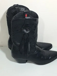 Laredo Fransen Westernstiefel Damen 8,5 schwarz Leder  - Bild 1 von 10