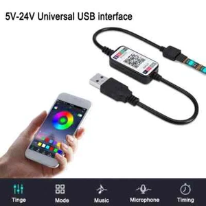 LED Strip Music Controller USB 4Pin Blue tooth Color Dimmer Mini RGB Controller - Imagen 1 de 21