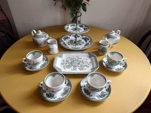 Burleigh Asiatic Pheasant Tea Set Green - Picture 1 of 6