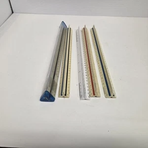 Vintage Drafting Engineering Ruler Lot of 5, Staedtler, Helix, U.S. Blue - Picture 1 of 8