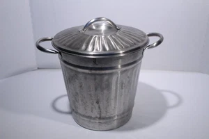 Edelstahl 9" Mülleimer/Komposteimer mit Deckel - Bild 1 von 10