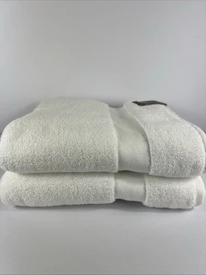 Ralph Lauren Wescott Bath Towel Set  Sailcloth White 100% Cotton Luxury 2 Pc NEW - Image 1 of 4