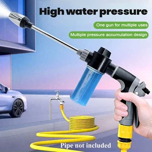 Pistola pulverizadora de agua de alta presión 3 boquilla manguera de jardín tubo césped lavado de autos metal - Imagen 1 de 17