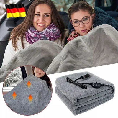 Heizdecke 12V Zigarettenanzünder Reisedecke Camping Heizdecke Neu DE - Bild 1 von 4