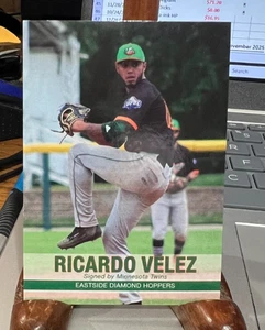 USPBL Eastside Diamond Hoppers Baseball Card Ricardo Velez Minnesota Twins - Picture 1 of 2