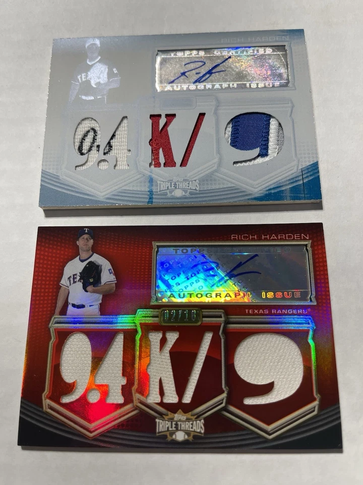 2010 Topps Triple Threads Rich Harden *White Whale* 1/1 - Image 1 of 4