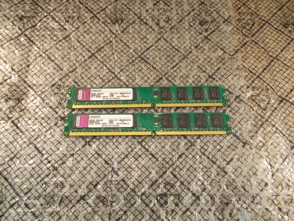4GB (2GBx2) Kingston PC2-6400 800mhz Non-ECC DDR2 Ram KTD-DM8400C6/2G - Image 1 of 1