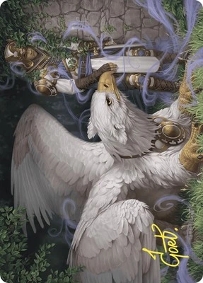 🧙Dutiful Griffin Gold Signature Art Series 3/81 WOE Wilds Of Eldraine MTG - Image 1 of 2