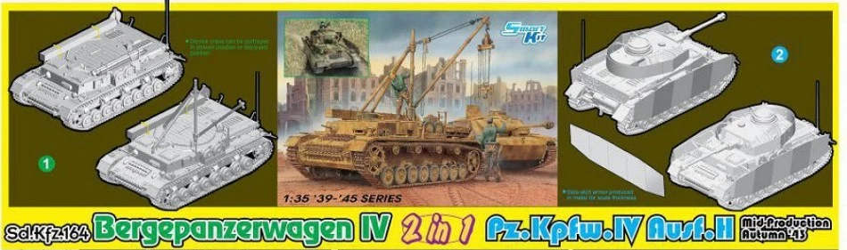 BERGEPANZERWAGEN IV / Pz.Kpfw.IV Ausf.H 2 in 1 KIT 1:35 - Immagine 1 di 1