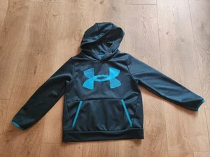 Under Armour Hoodie Boys Size YXS Youth X-small Blue Hoody Sweatshirt EUC - Picture 1 of 3