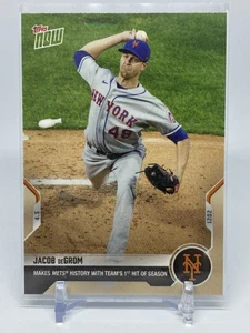 Jacob DeGrom 2021 Topps Now #35 Mets' 1st Hit of Season PR: 610 - Picture 1 of 2