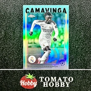 TOPPS CHROME UEFA 2024-25 EDUARDO CAMAVINGA /199 AQUA REFRACTOR REAL MADRID - Picture 1 of 2