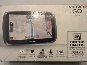 TomTom GO 500 Automotive Portable GPS Bundle Lifetime Maps 5in Touchscreen - Picture 1 of 9