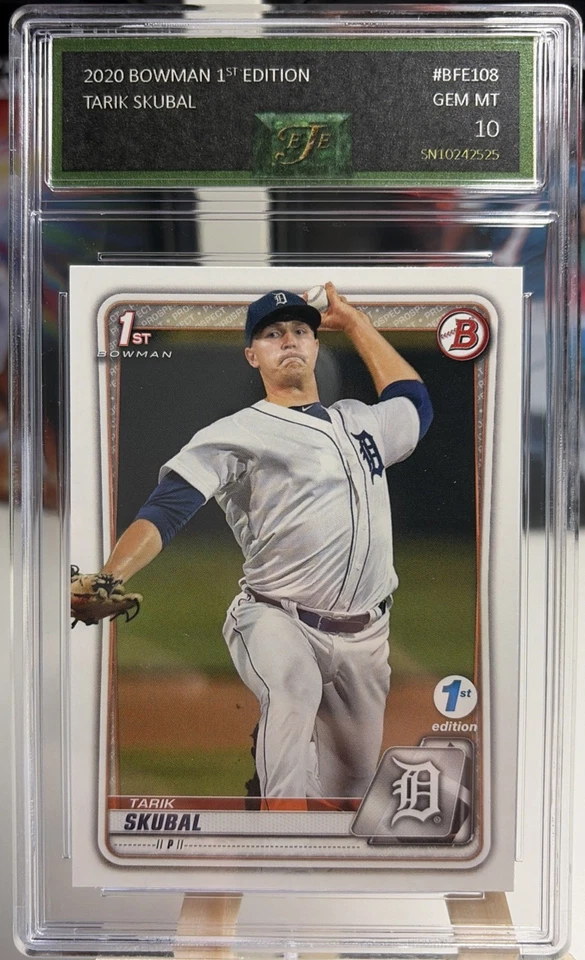 2020 Bowman 1st Edition Tarik Skubal BFE-108 Graded Gem Mint 10 - Image 1 of 1