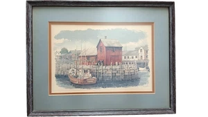 Aquarell Gemälde des Künstlers P. Scott - Mystic Seaport - Bild 1 von 5