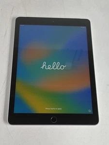 Apple iPad 5th Gen A1823 32 GB iOS 16.7.11 Space Gray ( Wi-Fi + 4G ) Unlocked - Picture 1 of 8