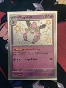 Holo Wigglytuff 147/091 Shiny Rare Paldean Fates Pokemon TCG NM - Picture 1 of 1