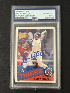 Lou Whitaker Detroit Tigers 2005 Topps autograph signed baseball card PSA SLAB - Picture 1 of 2