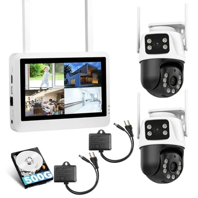 KERUI 10in Monitor 6MP Wired Security Camera System Kit NVR With 500GB HDD USA - Image 1 of 4