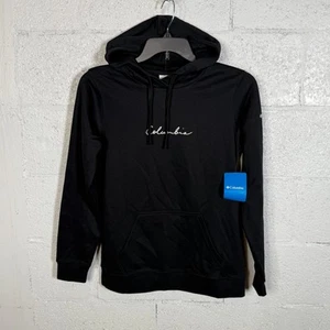 Columbia Felpa con Cappuccio Donna Trek Trattamento Grafico in Pile - Nero, Argento S - Foto 1 di 7