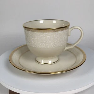 Lenox Cup & Saucer Presidential Collection Capital Gardens Coffee Tea - Picture 1 of 4