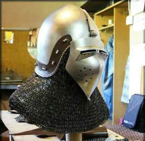 Medieval Italian Bascinet helmet 16 Gauge Great quality functional fighting armo - Bild 1 von 4