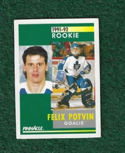 FELIX POTVIN - 1991-92 PINNACLE - ROOKIE CARD # 345 - TORONTO MAPLE LEAFS - NHL - Picture 1 of 2