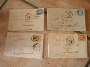 FRANCE LOT DE 4 LETTRES ANCIENNES DEPART D ANNECY CERES (E265) - Picture 1 of 2