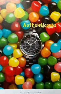 REKLAME CHANEL UHR J 12 GMT DRAGIBUS BONBON SWEET VON 2012 FRANZÖSISCH AD PUB - Bild 1 von 1